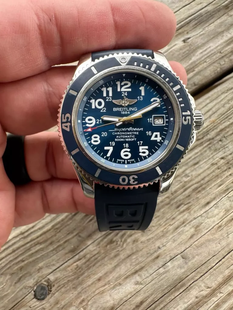 Breitling Superocean II 42 Blue Dial Automatic Diver Watch