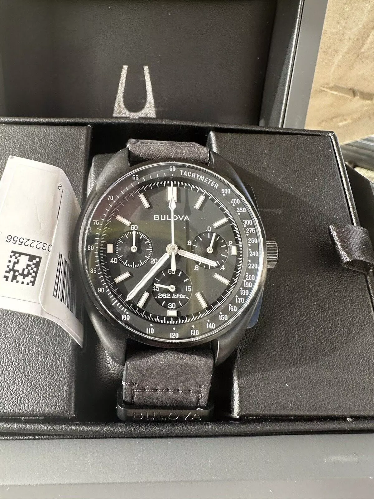 NEW Bulova Lunar Pilot Special Edition Moon Apollo Chrono Black DLC SPEED STRAP