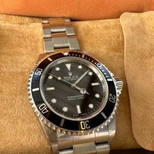 Rolex Submariner Mens Stainless Steel No Date Sub Watch Black Dial Bezel 14060M