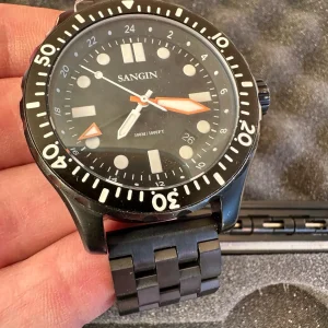 Sangin DLC Instruments (Black) Professional DIVER on Bracelet (Wire price 1099)